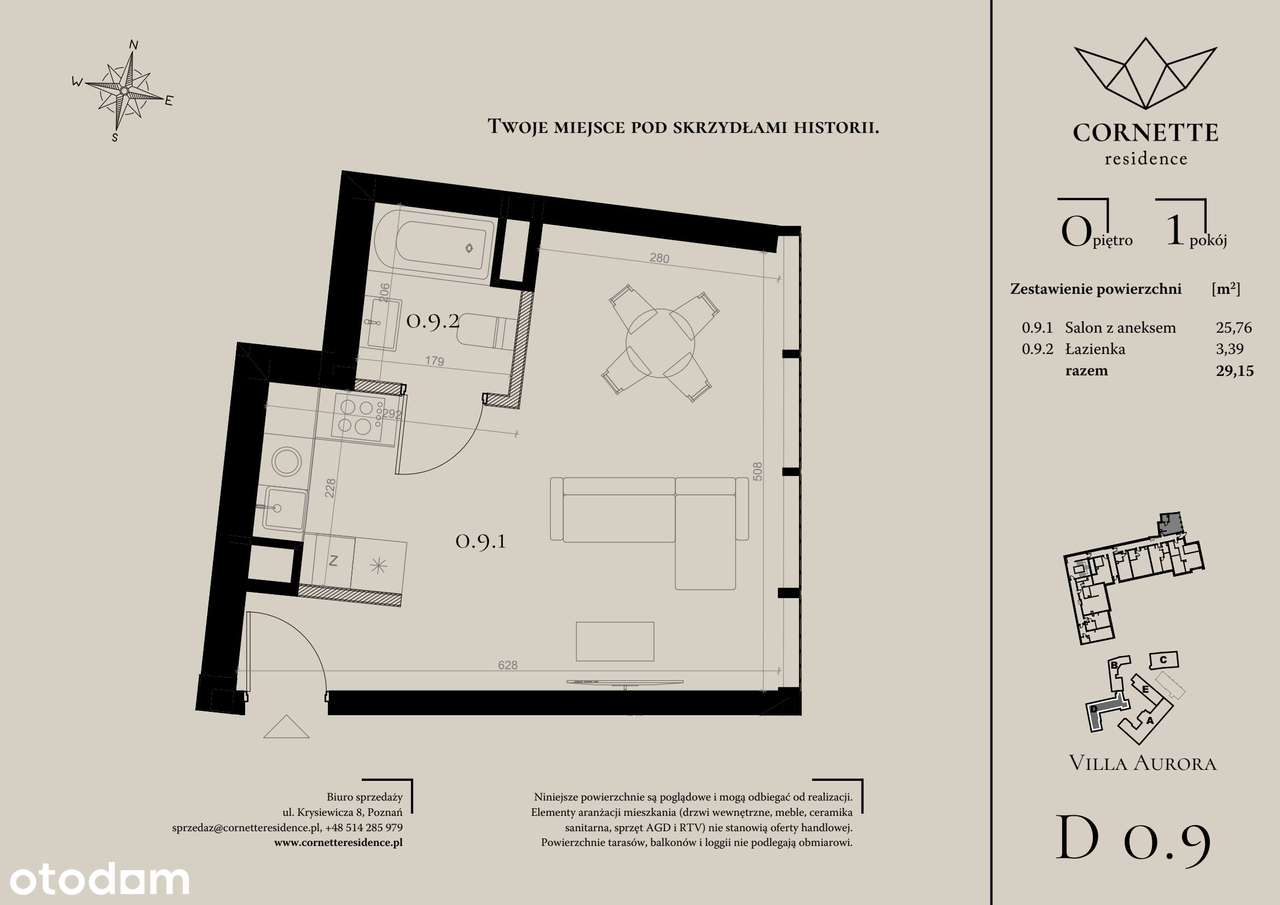 1-pokojowe mieszkanie 29m2 Bez Prowizji - Pełny obrazek: 2/7