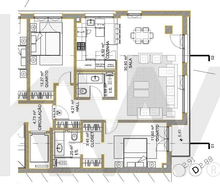 Excelente T2 de 2024 no Riverside Residence-27