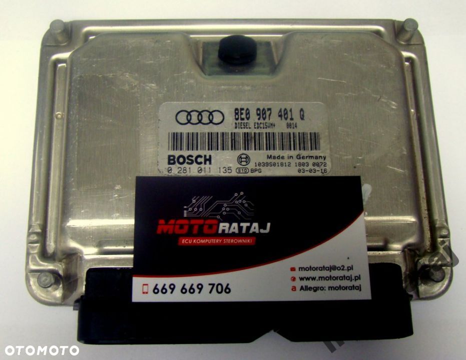 KOMPUTER AUDI A4 0281011135 8E0907401Q EDC15UM+ - 1