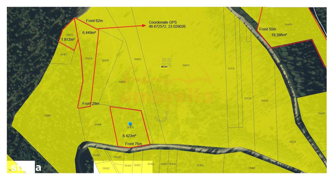 Teren de vanzare in Belis 6.449m²,  19€ m²-0