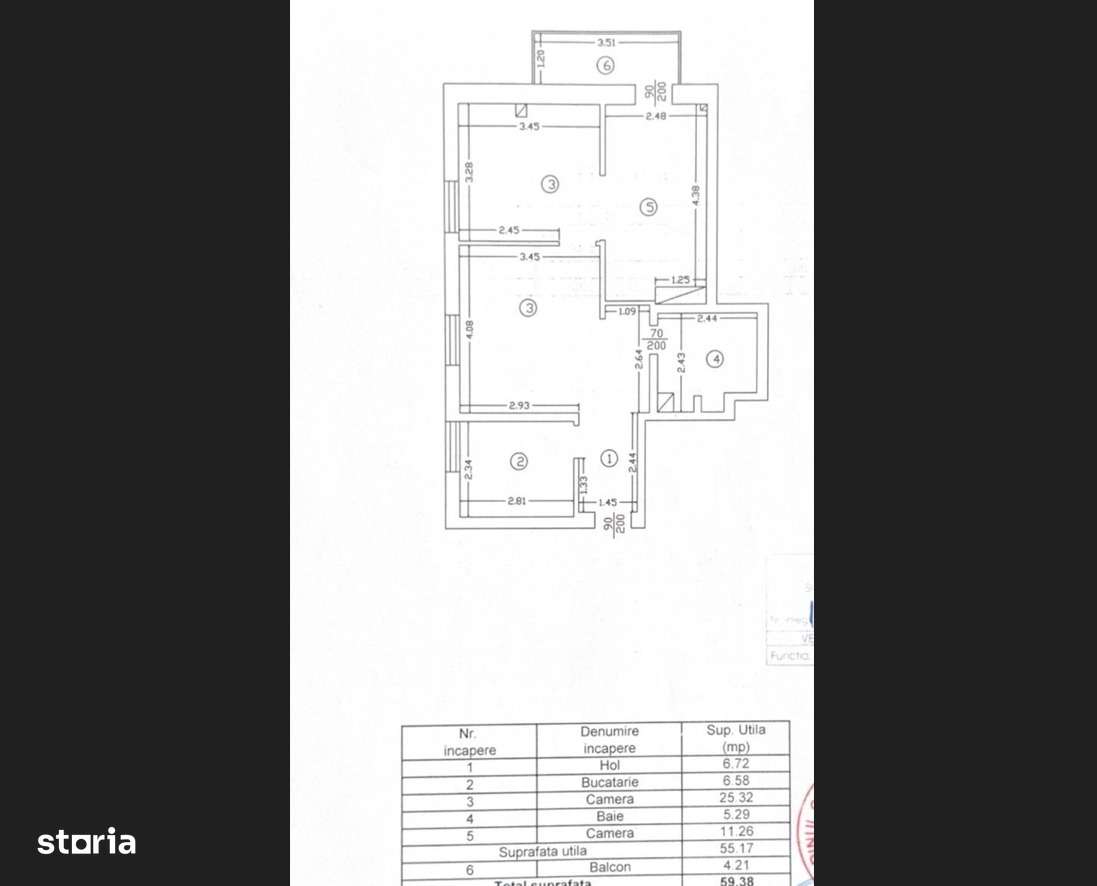 Apartament/Birou 3 camere, Tg. Cucu – Bloc Italo–Romena — fotografia 1