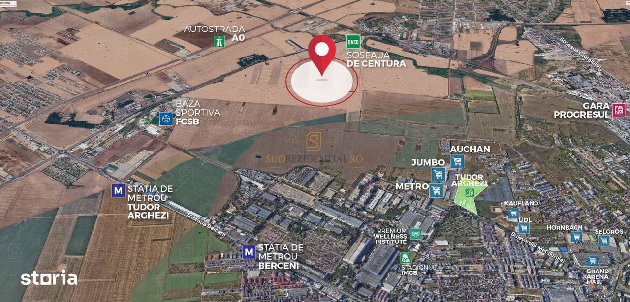 Teren 69.211 mp, Jilava granita cu Sect. 4, ideal investitie - Imagine principală: 2/4