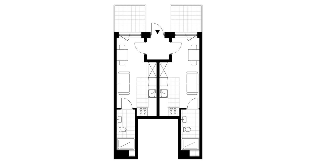 2-pokojowy apartament inwestycyjny 36m2 + 2 tarasy - Pełny obrazek: 3/6
