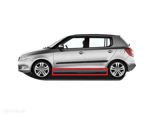 Prag metalic Skoda Fabia, 12.2014-09.2018, stanga/dreapta, - 1