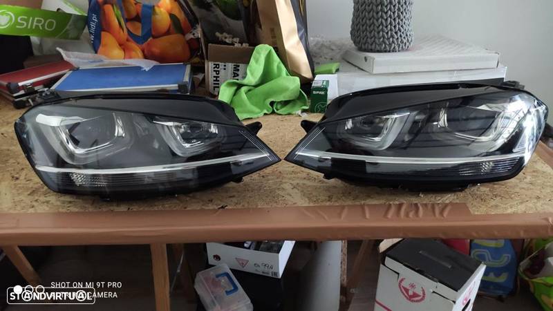 faróis bi-xenon led Direcional VW GOLF 7 com leds diurnos - 1