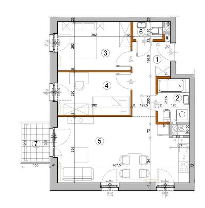 Nowy 3 pokojowy apartament 54m2 Chełmżyńska-14