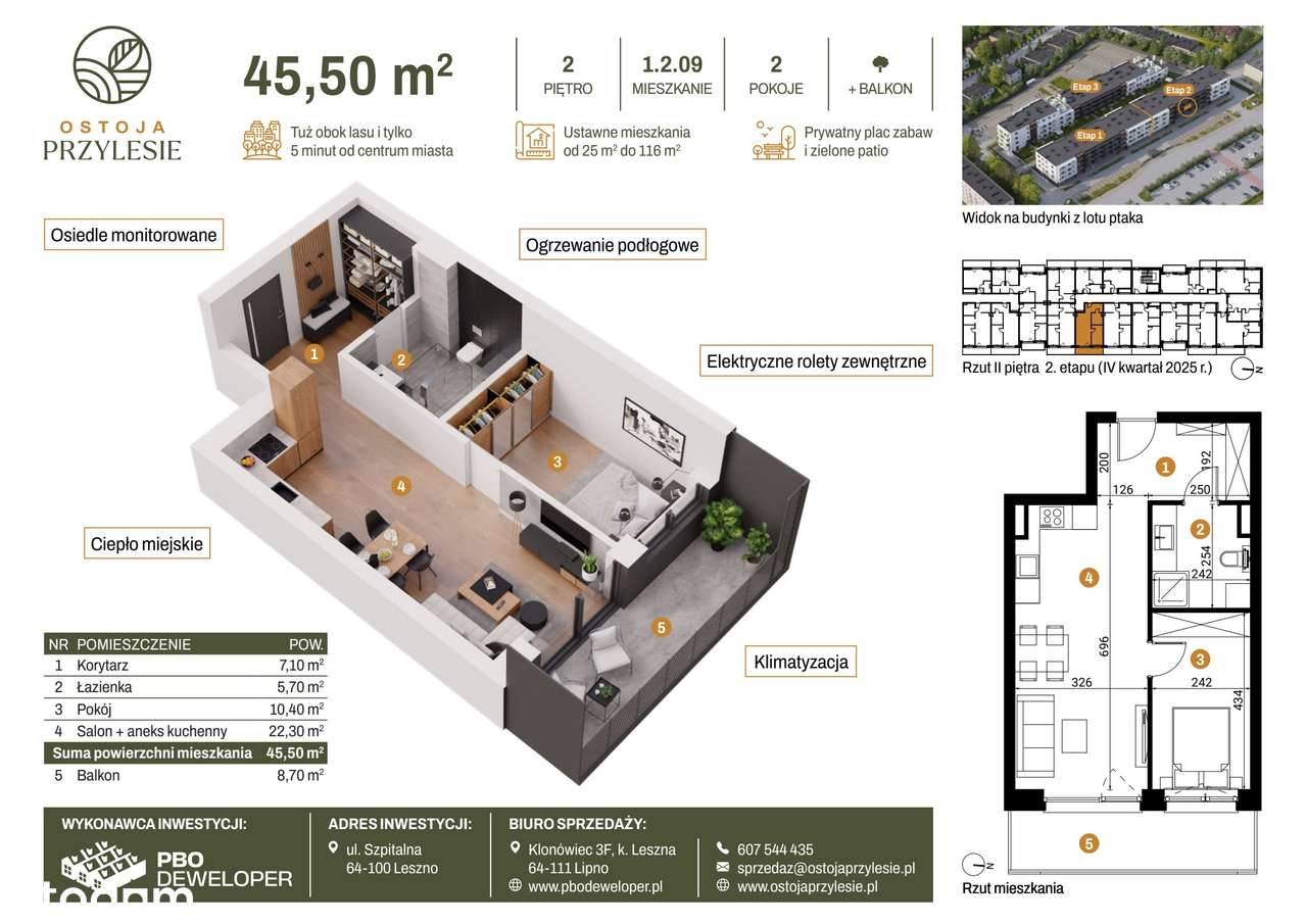 Ostoja Przylesie | mieszkanie 2-pok. | 1_2_09 - Pełny obrazek: 2/9