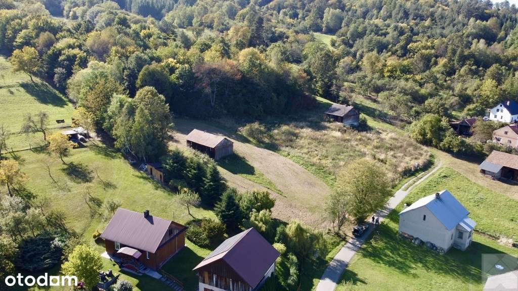 Działka budowlana 25 ar. z drewnianą chatą 8 km od Krasiczyna-2