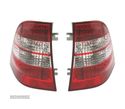 FAROLINS TRASEIROS LED PARA MERCEDES ML W163 98-05 VERMELHO BRANCO - 1