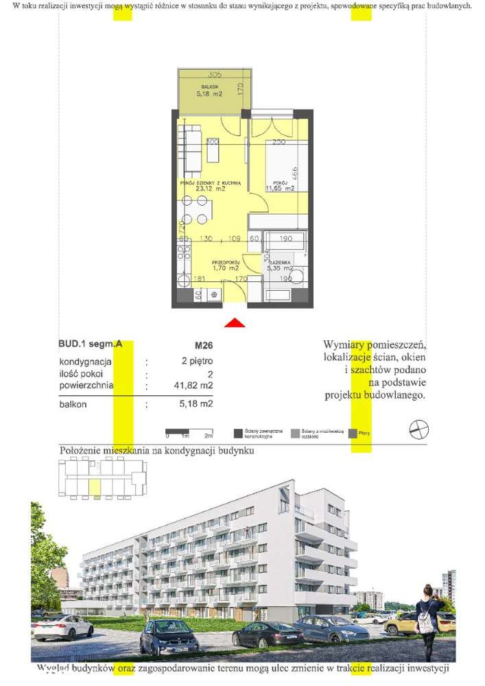 ETAP II! 41,82 m2- 2 pokoje! Idealne mieszkanie na start! - Pełny obrazek: 4/9