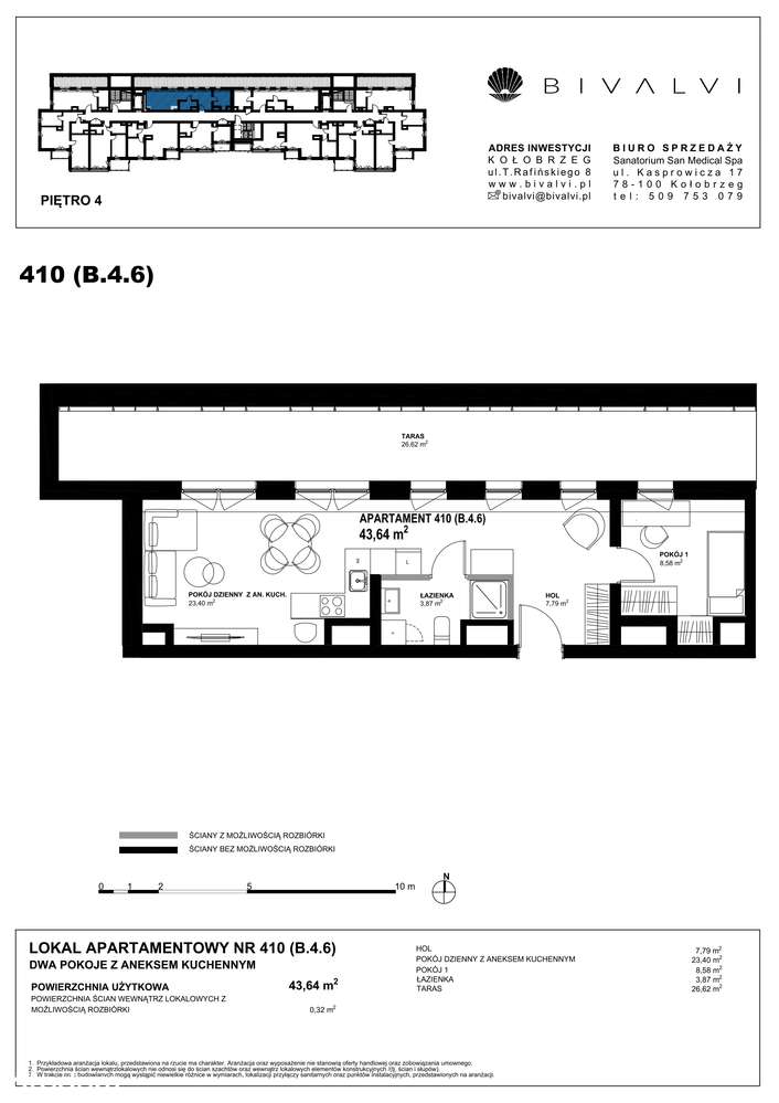Bivalvi | apartament 2-pok. | 43,64 m² | 410 - Pełny obrazek: 3/9
