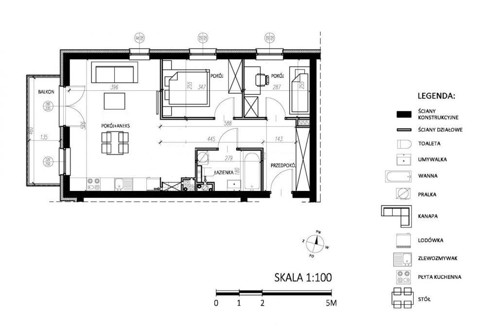 Felin, 3 pokoje, wykończone, 57m2, ul. Skalskiego