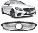 GRELHA DIANTEIRA PARA MERCEDES CLASE C W205 AMG 15-17 CAMERA LOOK DIAMOND BLACK - 1