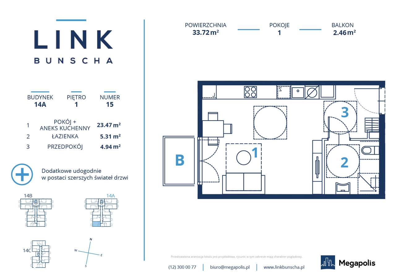 Kawalerka na Ruczaju | Blisko UJ i KPT | Przy Tramwaju | Bez PCC - Pełny obrazek: 2/14