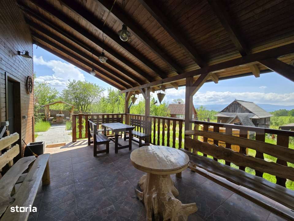 Cabana lemn cu 4 dormitoare, 120mp, teren intravilan de 1250mp - Imagine principală: 5/17