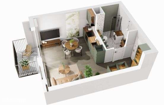 Zainwestuj w lokal na Jeżycach! Idealna kawalerka z widokiem na patio - Pełny obrazek: 3/8