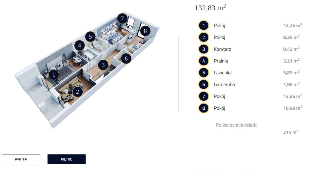 Przestronny Dom Piętrowy Z Ogrodem I Garażem - Pełny obrazek: 5/7