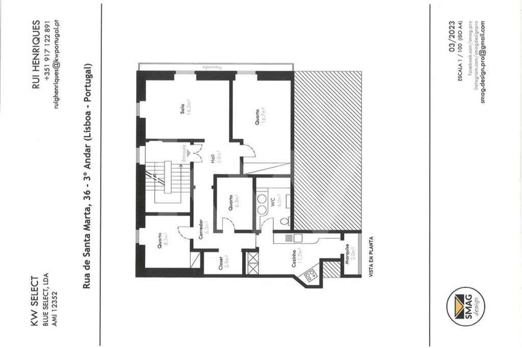 Apartamento T 3 + 1 Avenida Liberdade - Santa Marta - RENOVADO 100 % - Grande imagem: 2/60