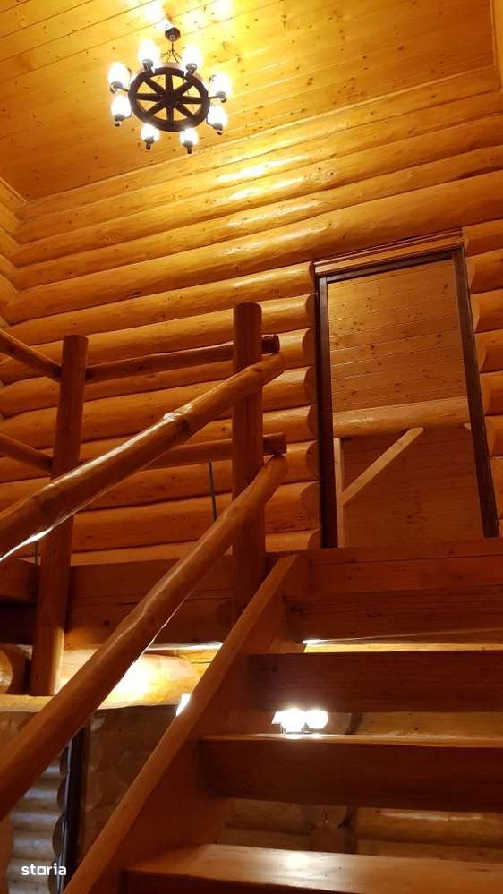Vila de vanzare , superba ,din busteni si piatra !-6