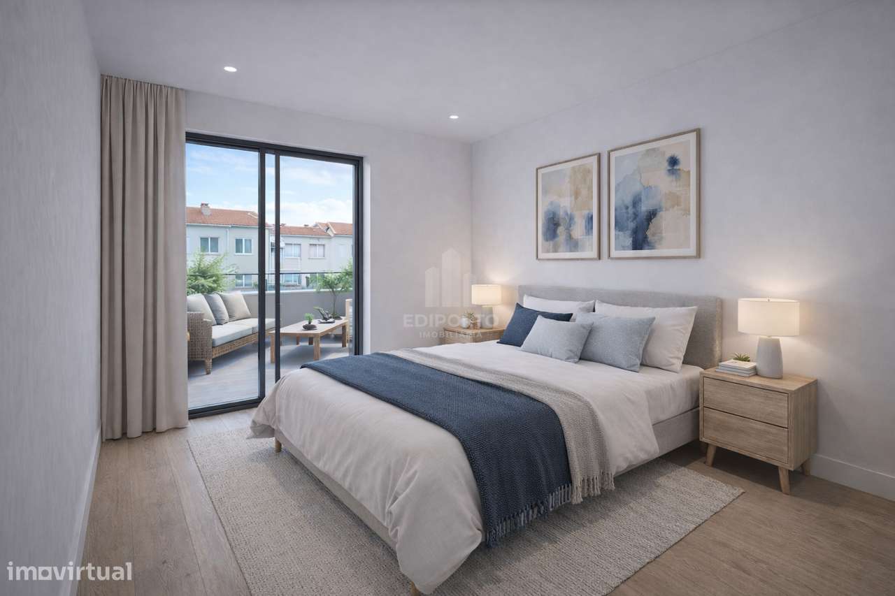 Apartamento T2 com terraço e garagem localizado a 5minutos a pé da Est-7