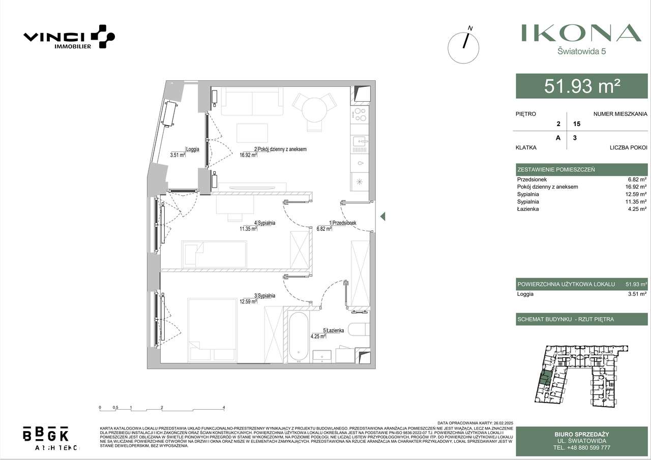 Światowida 5 | mieszkanie 3-pok. | M015 - Pełny obrazek: 2/8