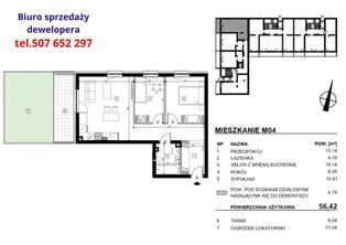 Mieszkanie, 56,42m2, winda, balkon | Sprzedaż