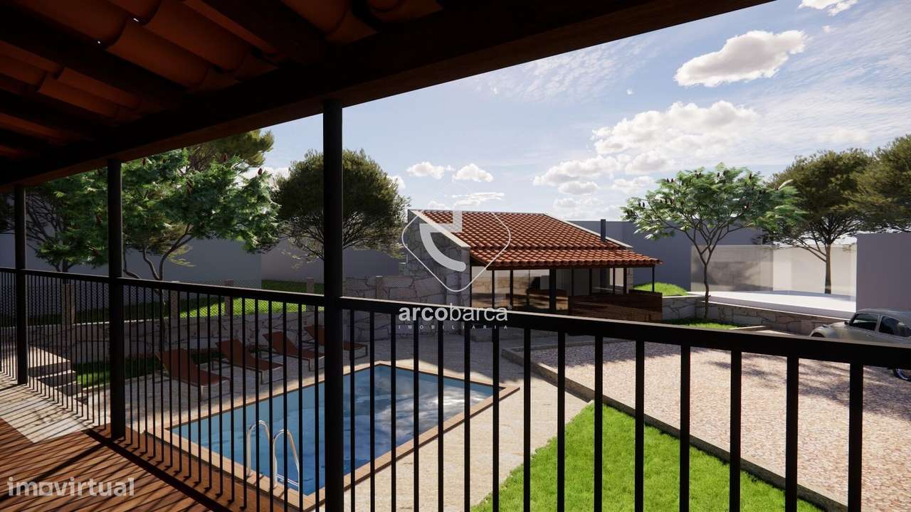 Projecto para reconstrução de duas construções com piscina, em Miranda - Grande imagem: 5/15
