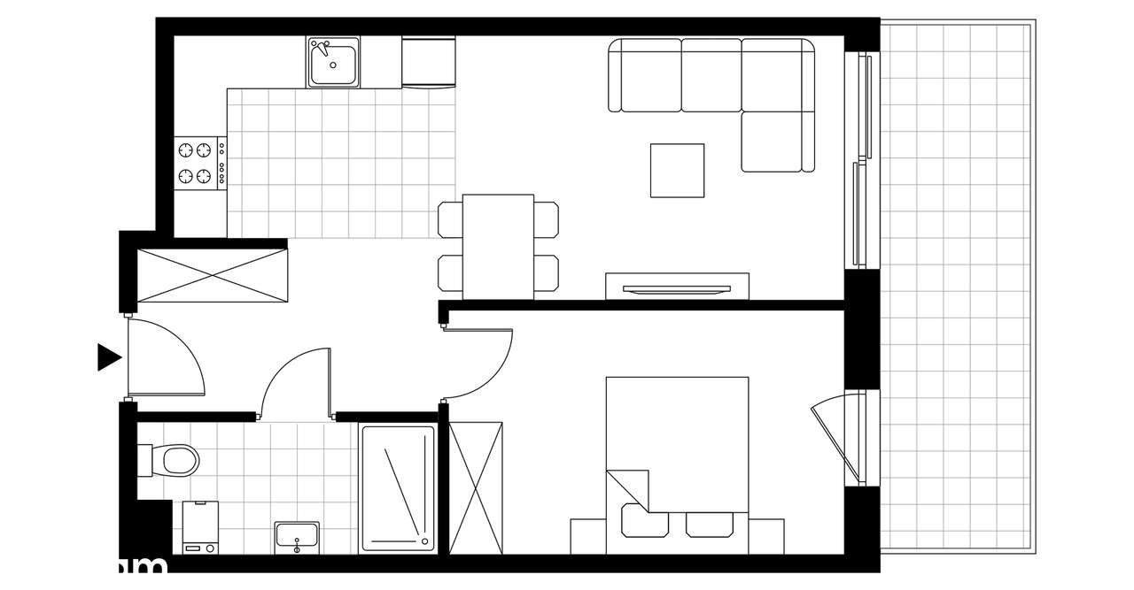 Vanda Park | mieszkanie 2-pok.| B.3.7 - Pełny obrazek: 4/9
