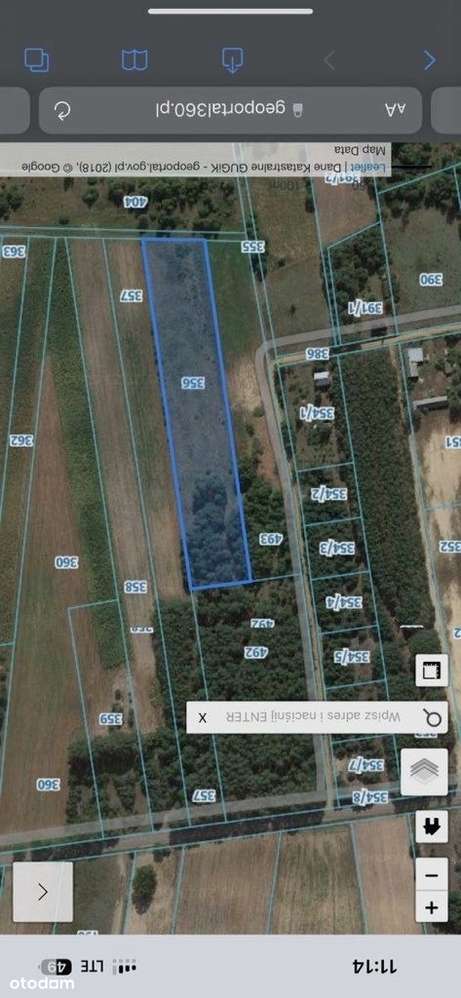 Działka rolna 9680 m² z dojazdem utwardzonym - Pełny obrazek: 5/6