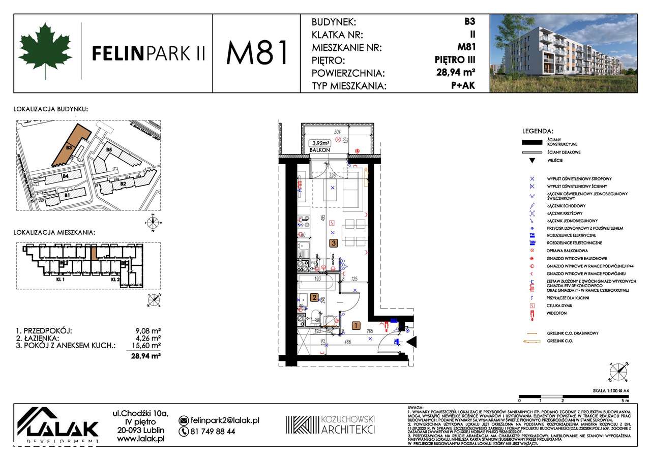 1-pokojowe mieszkanie 28m2 Bez Prowizji - Pełny obrazek: 2/8