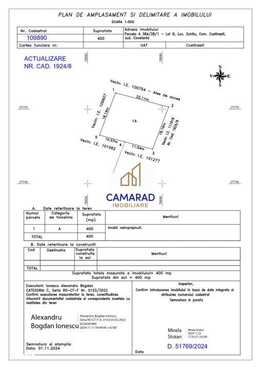 Teren de vanzare de 800 mp - Schitu (Costinesti)-6