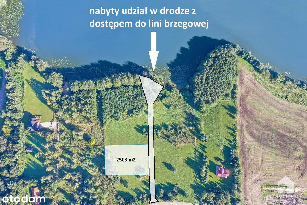Działka nad Jeziorem Gryźliny - 2503 m2-10