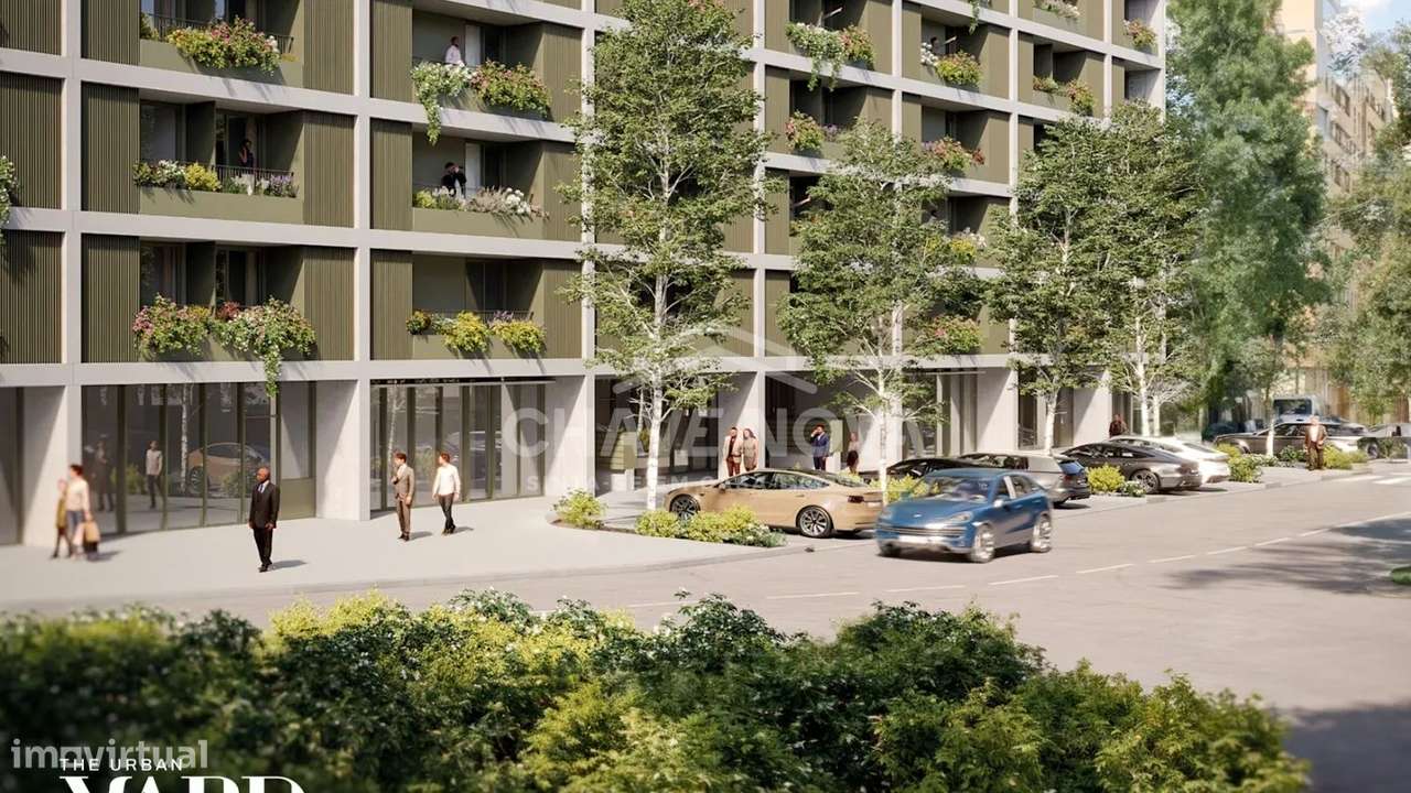 T0 Novo com varanda e garagem Urban Yard junto ao Arrábida Shopping - Grande imagem: 2/9