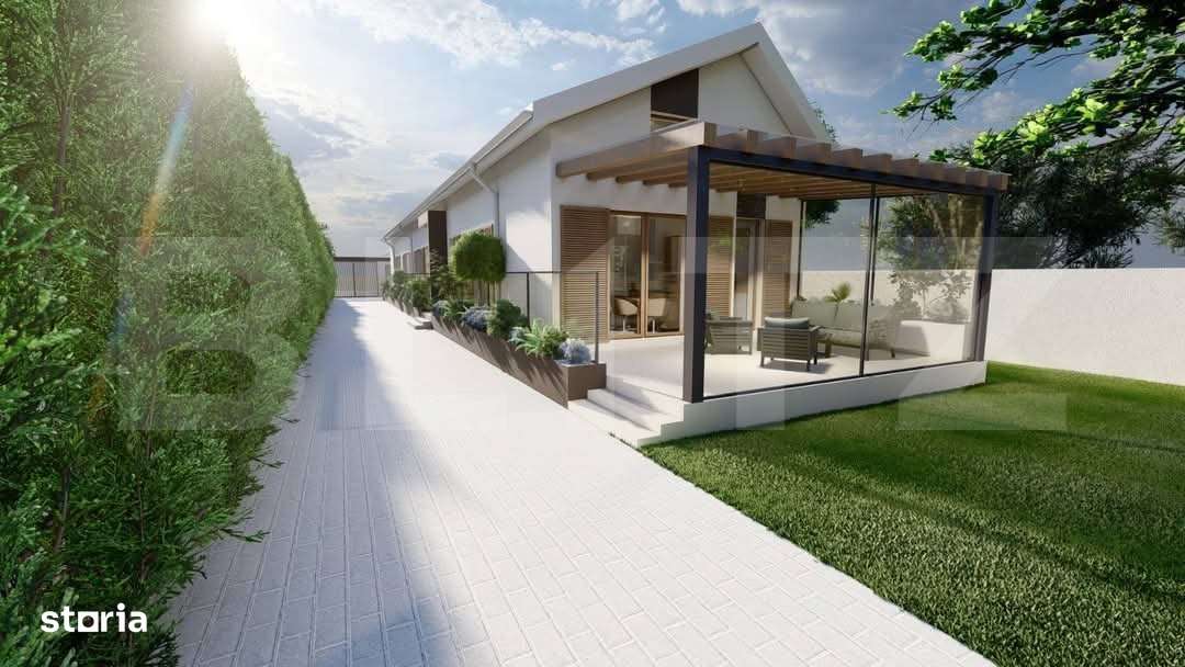 Casa moderna, 4 camere, teren 450 mp, Sacalaz - Imagine principală: 3/11