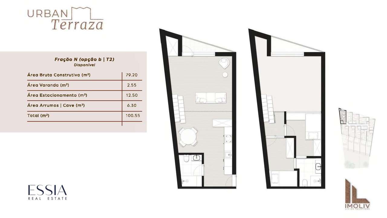 Apartamento T2 com Mezanino I Urban Terraza com Varanda-11