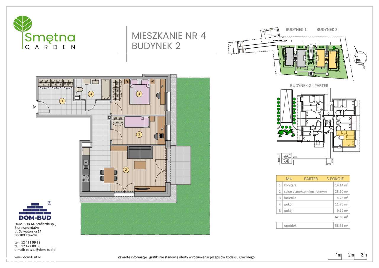 Smętna Garden  | mieszkanie 3-pok. | 4 - Pełny obrazek: 2/7