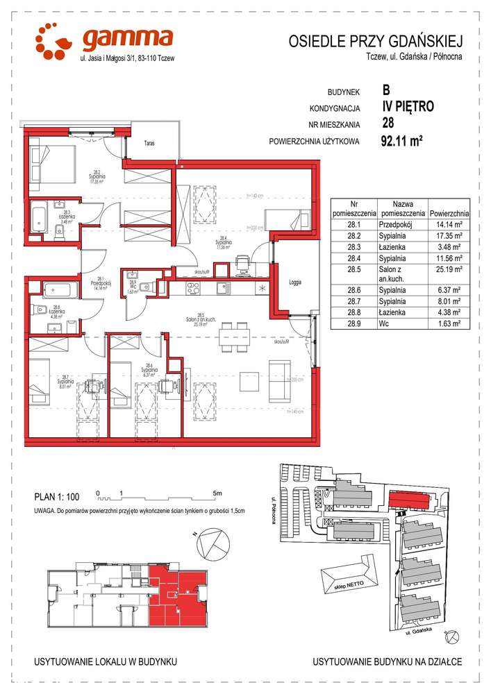 Osiedle przy ul. Gdańskiej| mieszkanie 5-pok.| B28 - Pełny obrazek: 2/7