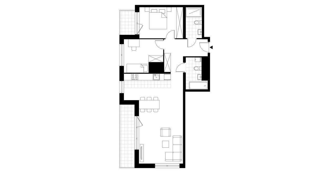 3-pokojowe mieszkanie 73m2 + taras Bez Prowizji - Pełny obrazek: 3/8