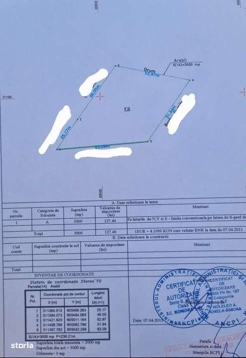 Teren intravilan-Comuna Frumusani-Comision o - Imagine principală: 1/1