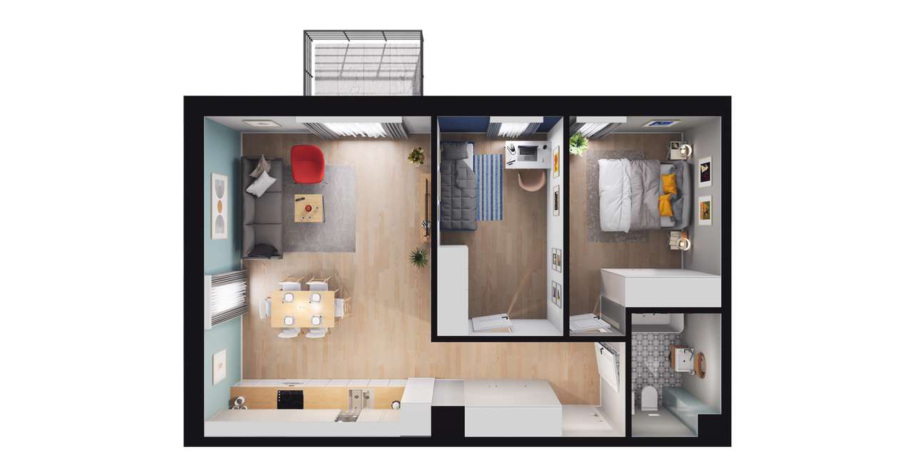 Skandinavia | mieszkanie 3-pok. | A.1.19 - Pełny obrazek: 2/8