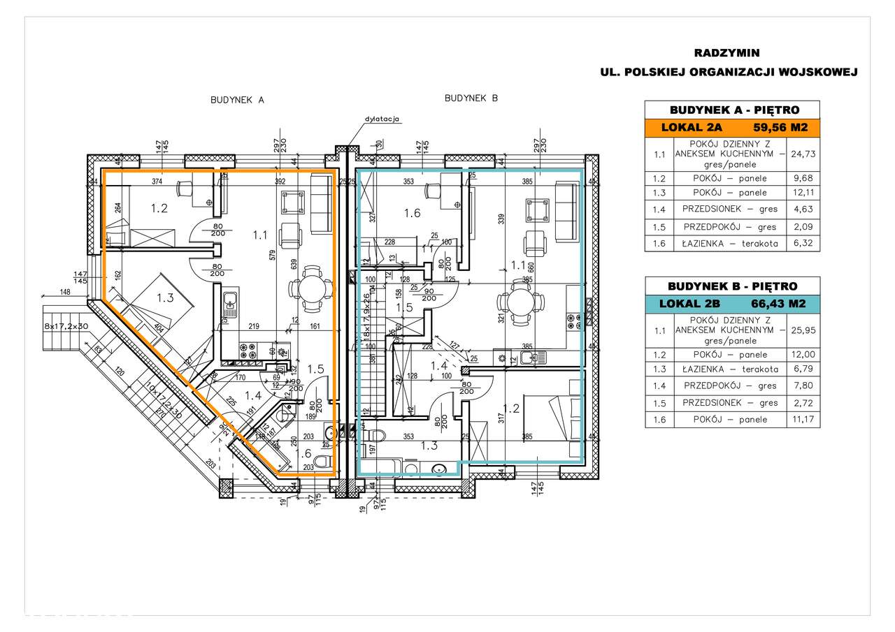 Apartamenty POW Radzymin, 3 pokoje + ogródek ok. 65 m² - Pełny obrazek: 3/8