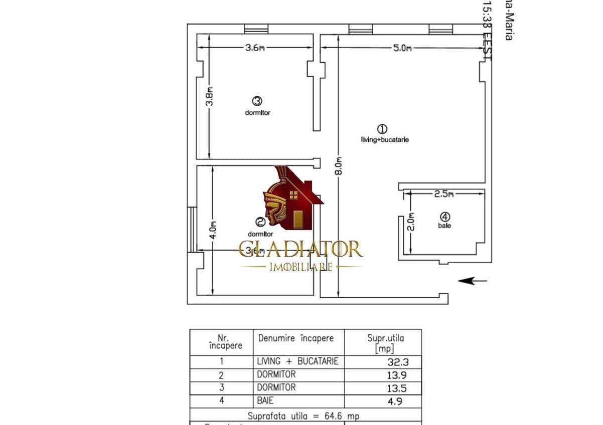 Apartament 3 camere, model deosebit, intabulat, Bucium Visa - Imagine principală: 4/10