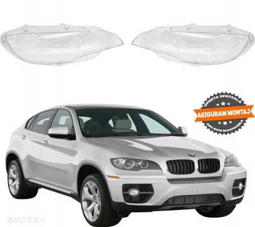 Pachet Sticla Sticle Far Stanga Dreapta BMW X6 E71/E72 2008 2009 2010 2011 2012 - 1