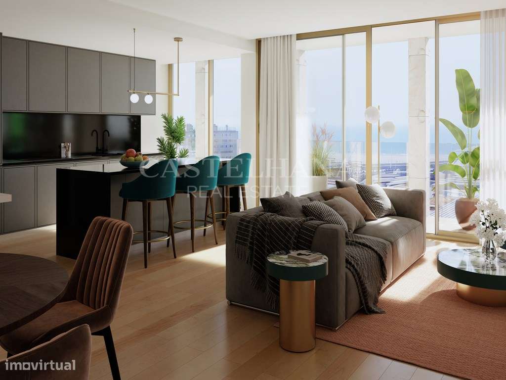 Apartamento T2 com área exterior e lugar de garagem, junto à praia ... - Grande imagem: 3/14