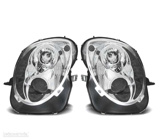 FAROIS FRONTAIS LUZ DIURNA PARA ALFA ROMEO MITO 08-19 FUNDO CROMADO - 1