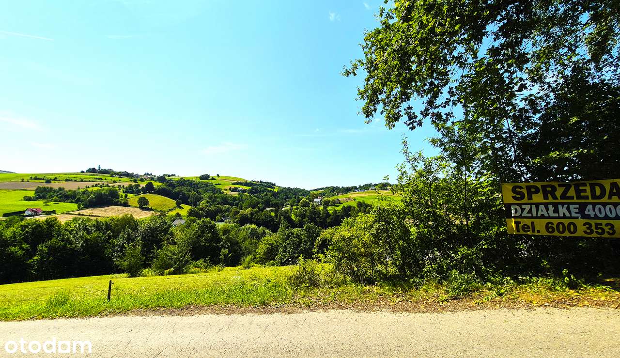Malowniczo położona działka w Przydonicy w gminie Gródek nad Dunajcem - Pełny obrazek: 4/9