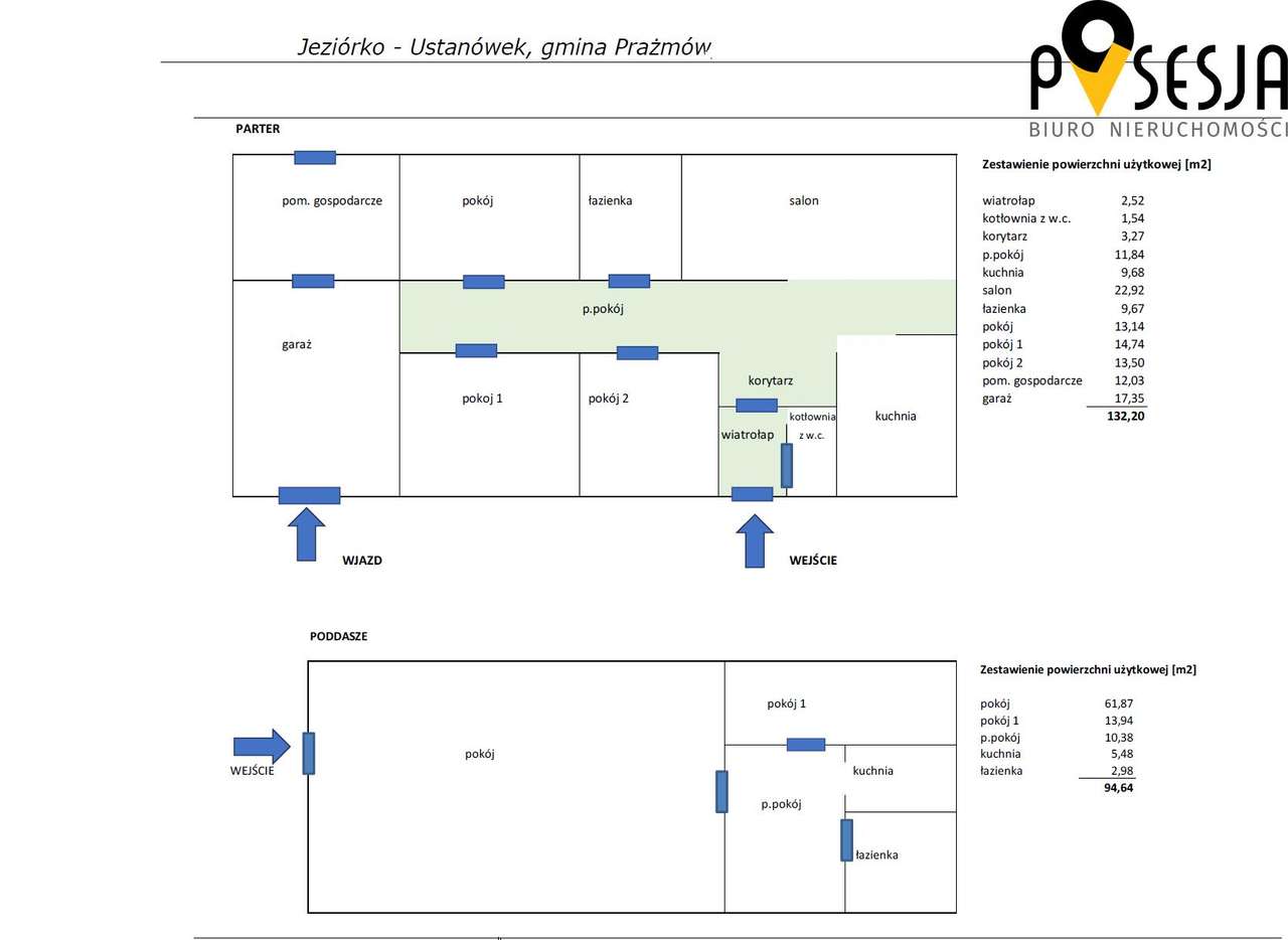 Dom wolnostojący 220m2; działka 1255m2 Jeziórko -Ustanówek-19