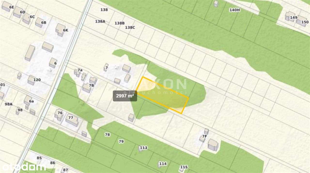 Kępiaste, działka rolno-leśna 3 000 mkw. - Pełny obrazek: 4/7