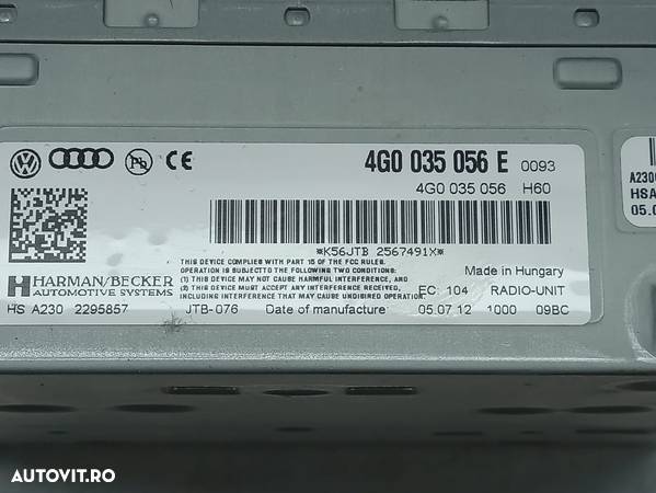 Unitate mmi 4G0035056E Audi A4 B8/8K (facelift)  [din 2011 pana  2016 - 3