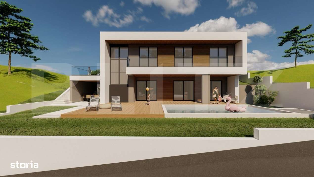 Casa moderna, 4 camere, 115 mp, in constructie, cu finalizare in septe - Imagine principală: 2/5